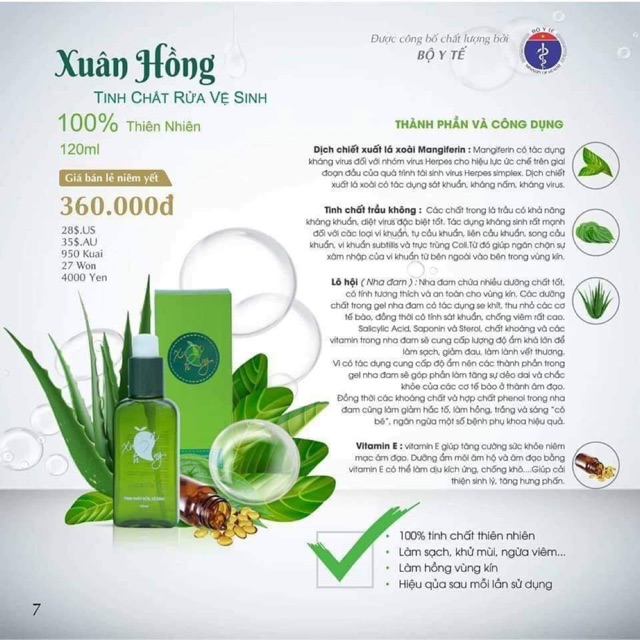 Dung dịch vệ sinh xuân hồng