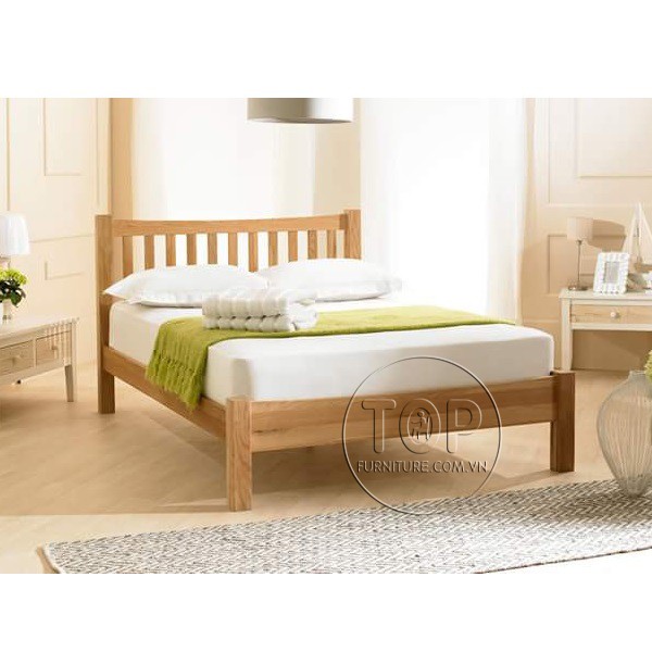 Giường nan gỗ sồi Mỹ theo tiêu chuẩn xuất khẩu size 1m2x2m