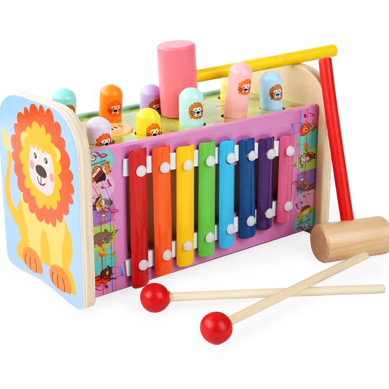 Đồ Chơi Cho Bé 1 Tuổi S-Kids, Trò Chơi Đập chuột kết hợp đàn Xylophone.