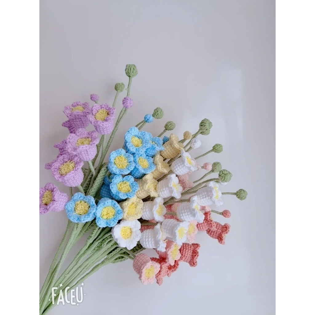 Hoa chuông handmade bằng len| Hoa Lily of valley| hoa len