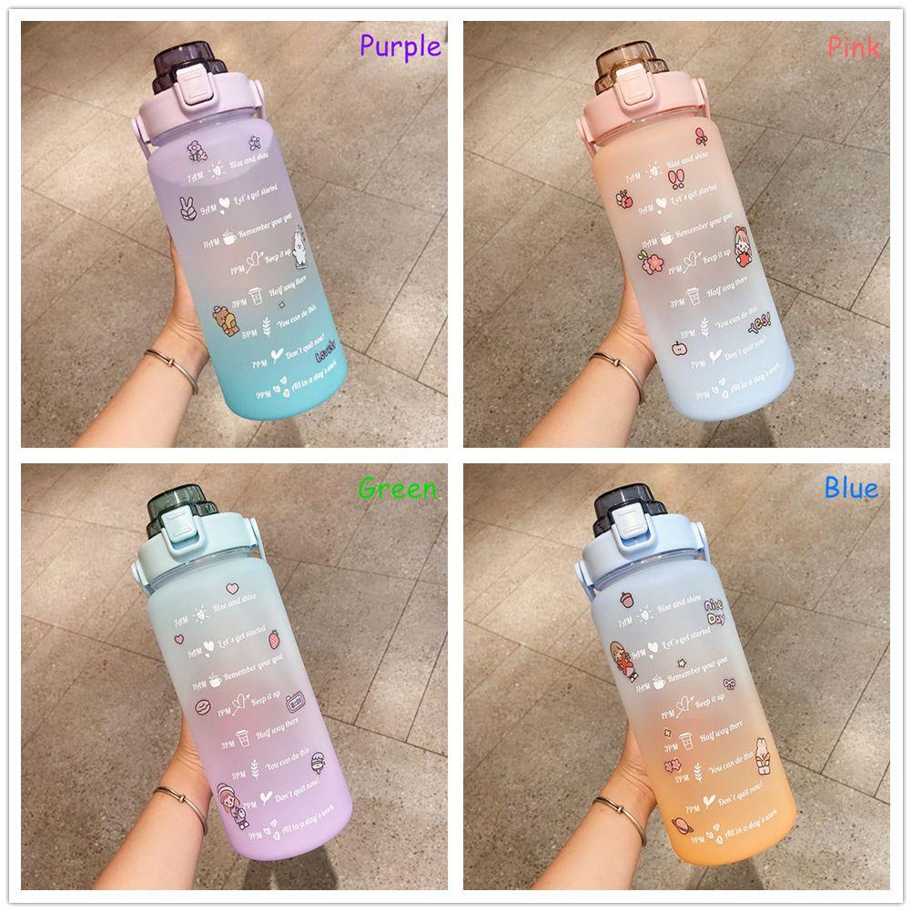 WTTLE Bình Nước Nhựa 2000ml Tiện Lợi Khi Đi Du Lịch