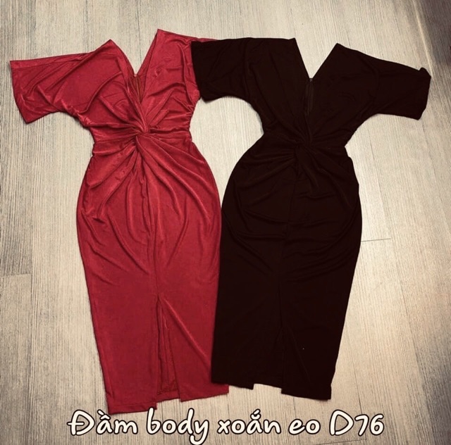 Đầm body xoắn eo