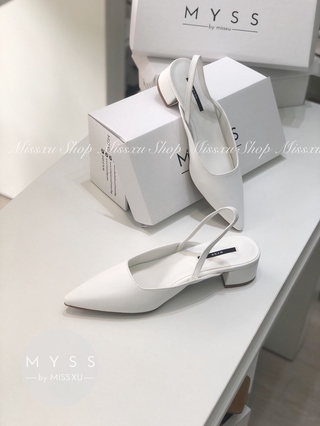 Giày mũi nhọn phối quai sau 3 cm Myss - CG199