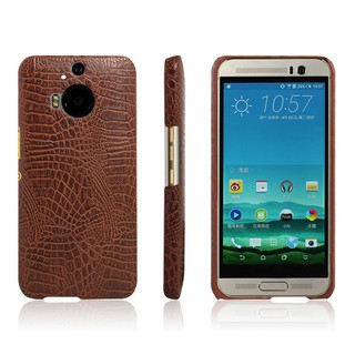 For HTC One M9+ Case Luxury Vintage Crocodile Pattern PU Leather