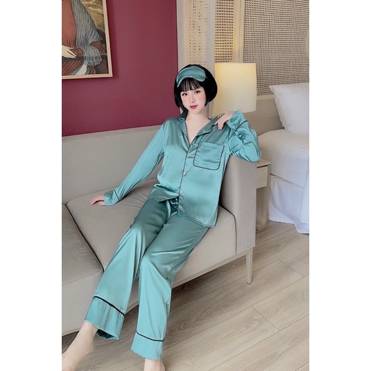 Bộ lụa pizama tiểu thư | BigBuy360 - bigbuy360.vn