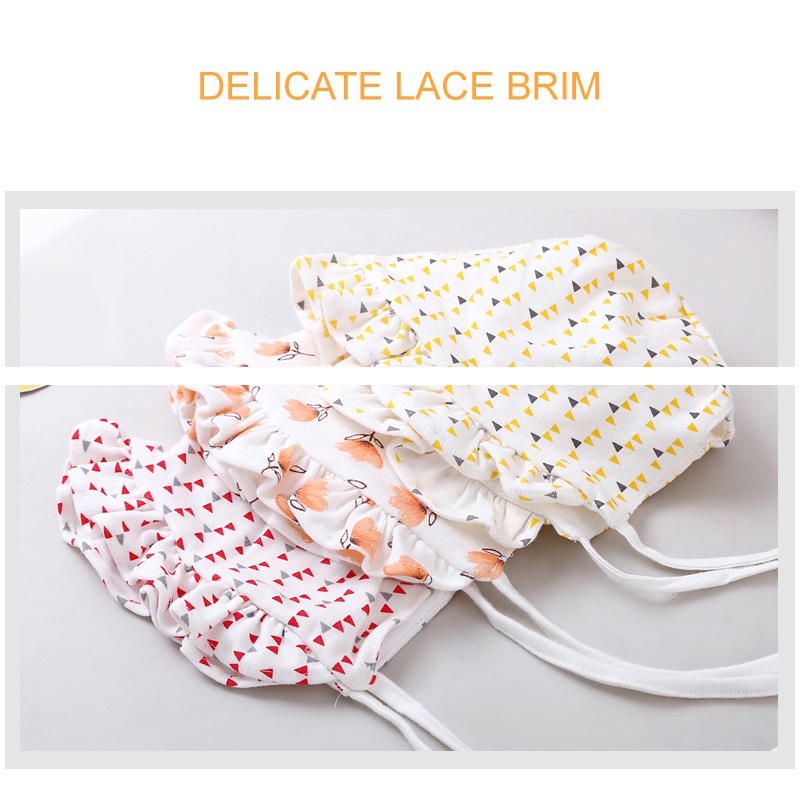 Mũ Cotton Mềm Mại In Họa Tiết Hoa Dễ Thương Cho Bé Gái