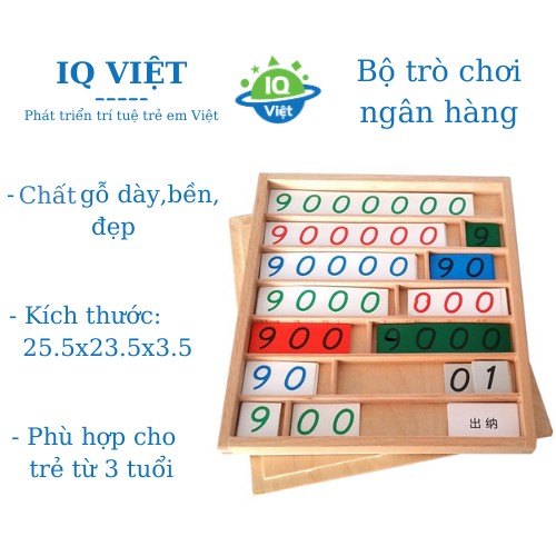 Giáo Cụ Montessori - Bộ Trò Chơi Ngân Hàng [ Hàng Đẹp Chuẩn - MA22 ]