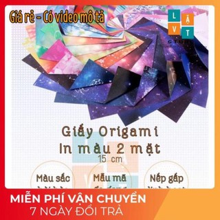 [MẪU MỚI 2020] – Giấy origami vuông 15 Cm nhiều mẫu lựa chọn – Giấy gấp hạc 2 mặt