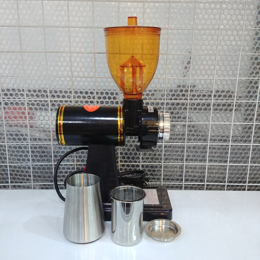 Máy xay cà phê 600N công suất 180W, bồn đựng Inox, 8 cấp độ xay mịn