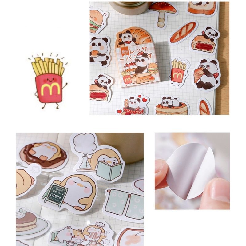 Hộp 45 miếng dán sticker trang trí hình động vật K105