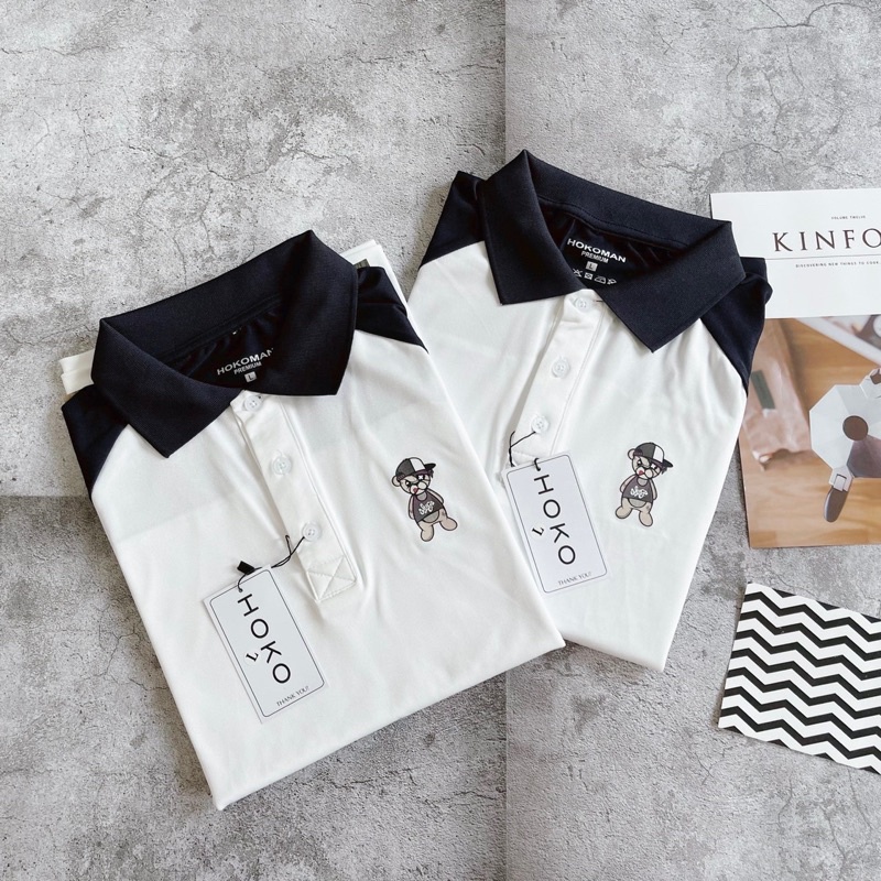 Áo Polo nam cao cấp cổ bẻ phối sọc ngang đen trắng form ôm dáng chuẩn đẹp chất thun lạnh cotton thoáng mát