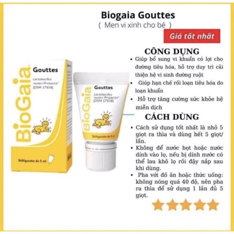 Men BioGaia protectis , men vi sinh nhập khẩu chính hang Thuỵ Điển