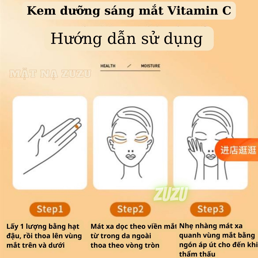 Kem Vitamin C Xóa Quầng Thâm Làm Săn Chắc Và Sáng Da Mắt SAM