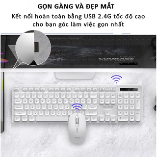 Bộ bàn phím chuột không dây mini wireless SIDOTECH YINDIAO Max3 combo gồm chuột và bàn phím văn phòng giá rẻ cho pc