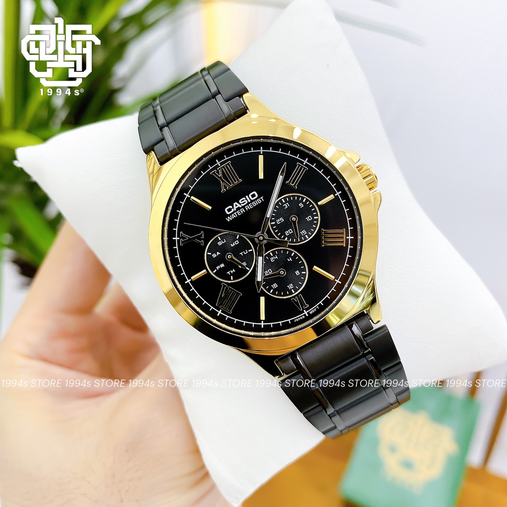 Đồng hồ nam Casio MTP-V300GB-1A dây thép không gỉ, chống nước, hàng chính hãng