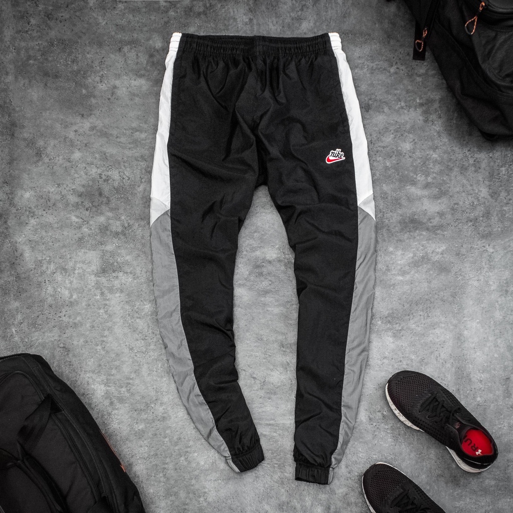 [CHÍNH_HÃNG] QUẦN DÀI NIKE HERITAGE WOVEN TROUSERS - ĐEN VIỀN XÁM