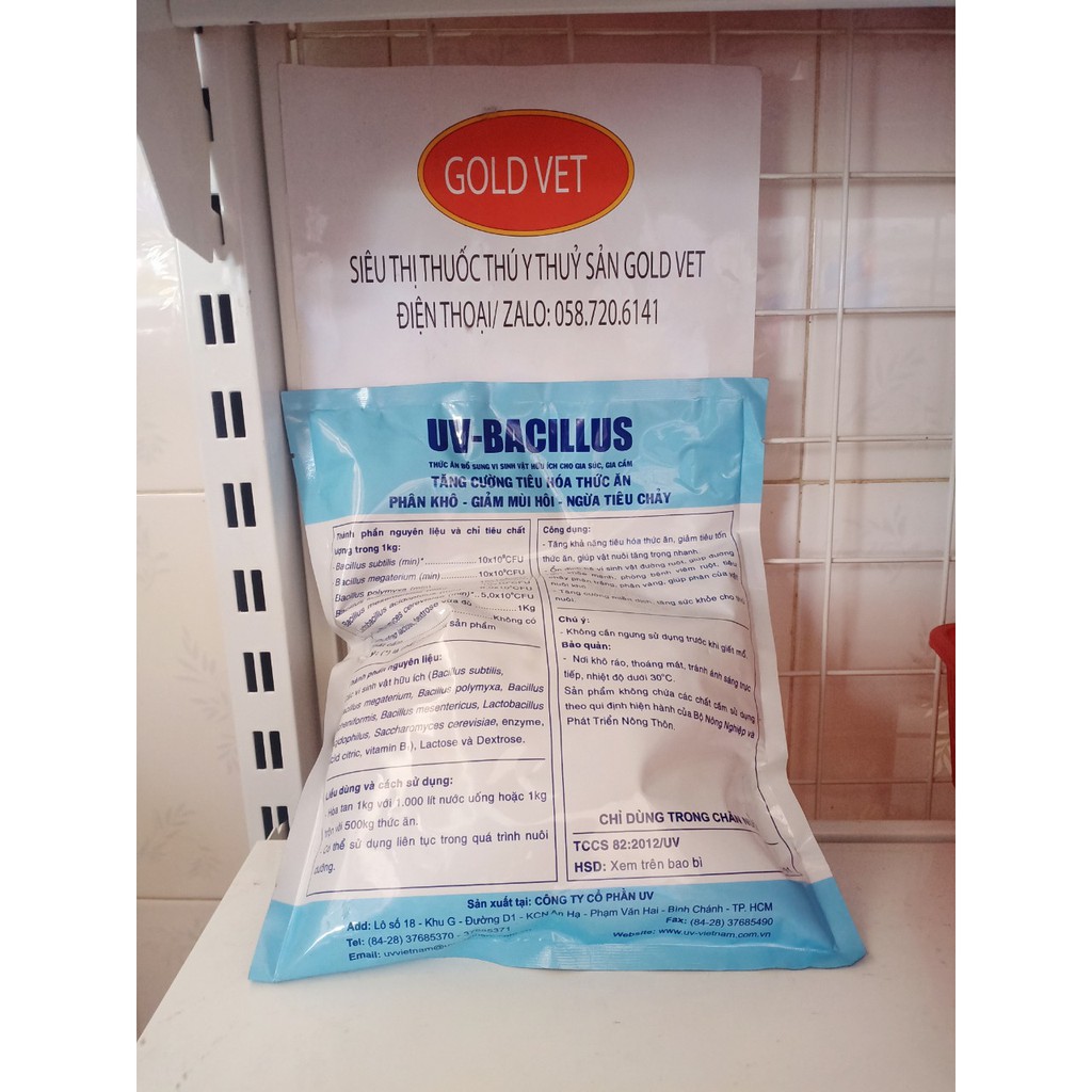 [Giá rẻ] UV-BACILLUS [ 1 kg] KÍCH THÍCH TIÊU HOÁ, ngon miệng, giảm mùi hôi, ngừa tiêu chảy