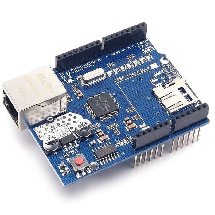 Bảng Mạch W5100 Arduino Uno Ethernet Shield - Mega Tương Thích Thẻ Sd