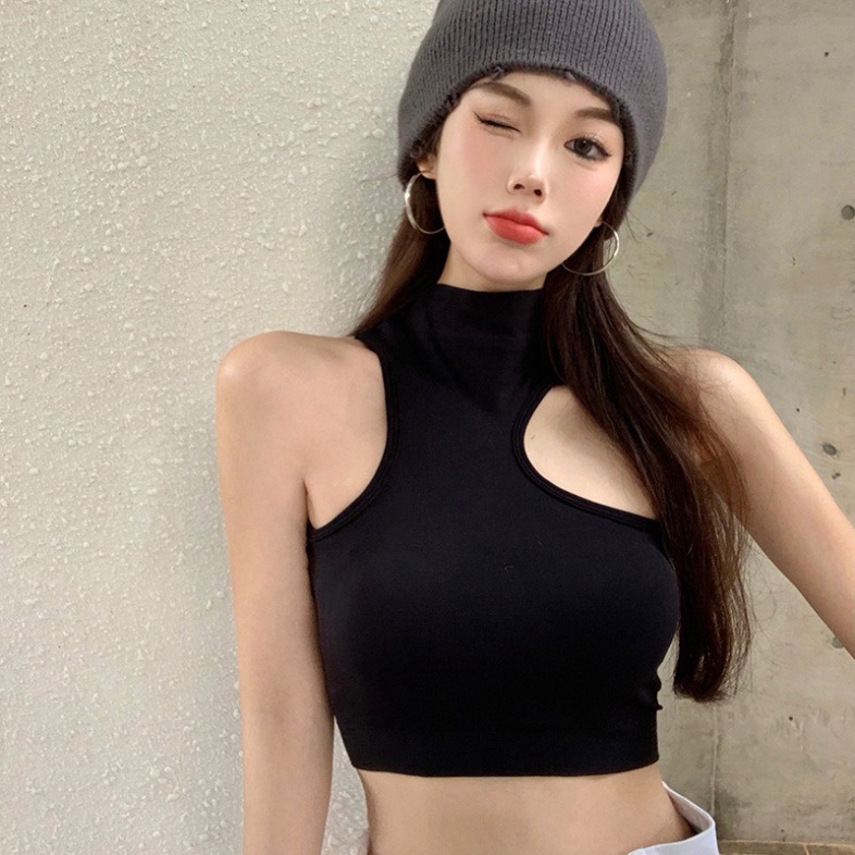 [HOT]  Áo không tay màu trơn đơn giản thời trang Hàn Quốc cho nữ