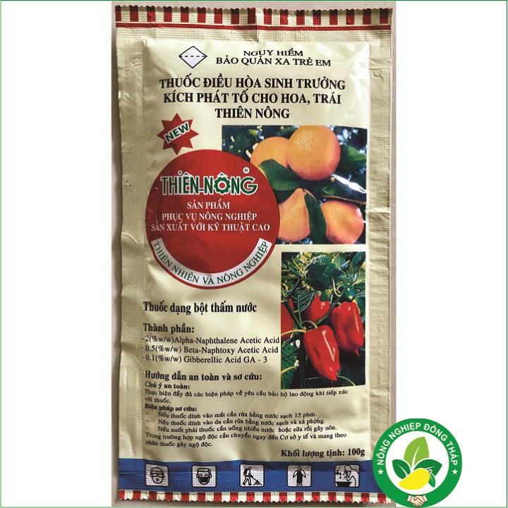 Thuốc Điều Hòa Sinh Trưởng Kích Phát Tố Cho Hoa, Trái THIÊN NÔNG (gói 100g)