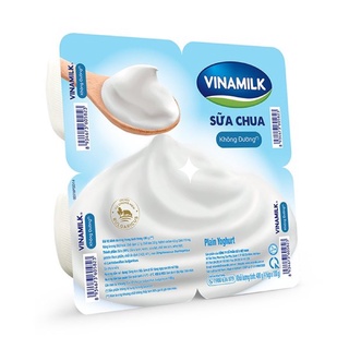 VỈ 4 HỘP SỮA CHUA VINAMILK KHÔNG ĐƯỜNG 100G