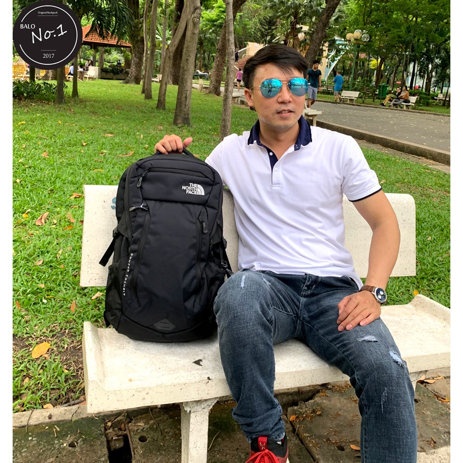 [BALO_NO.1] Balo nam chống thấm nước TNF Router Transit Black Backpack