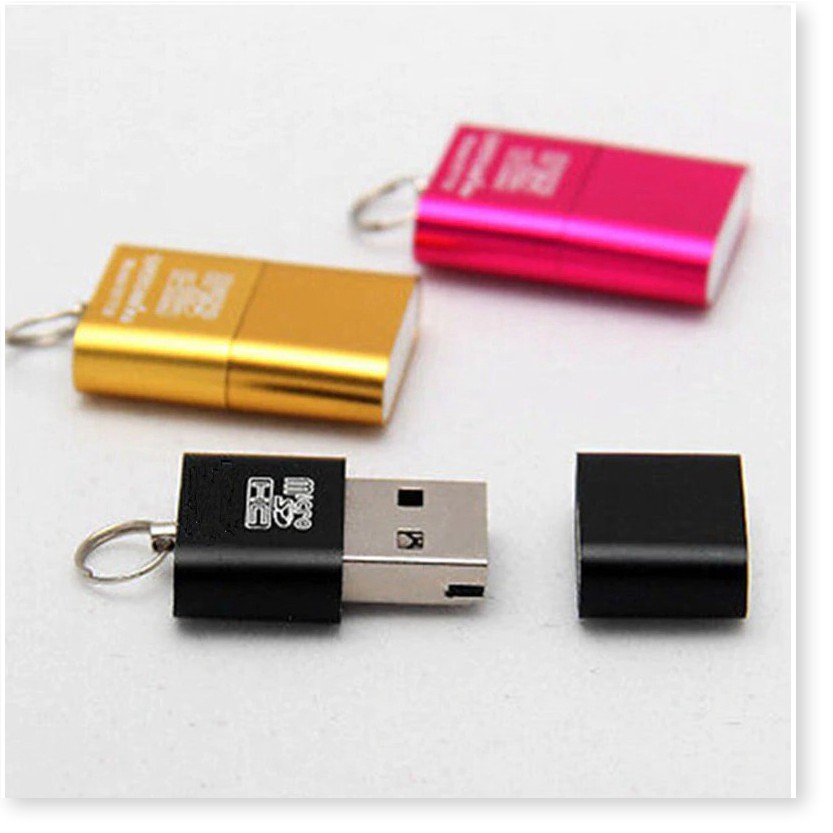 Đầu đọc thẻ nhớ  1 ĐỔI 1   Đầu đọc thẻ nhớ USB 2.0 cho Micro TF, thiết kế nhỏ gọn, có thể dùng treo móc khóa 7282