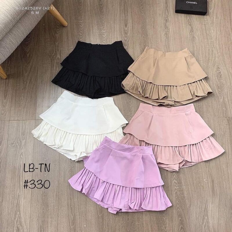 Chân váy ngắn xếp li ulzzang chất tuyết mưa, Chân váy hai tầng vải mịn hàng loại 1 | BigBuy360 - bigbuy360.vn