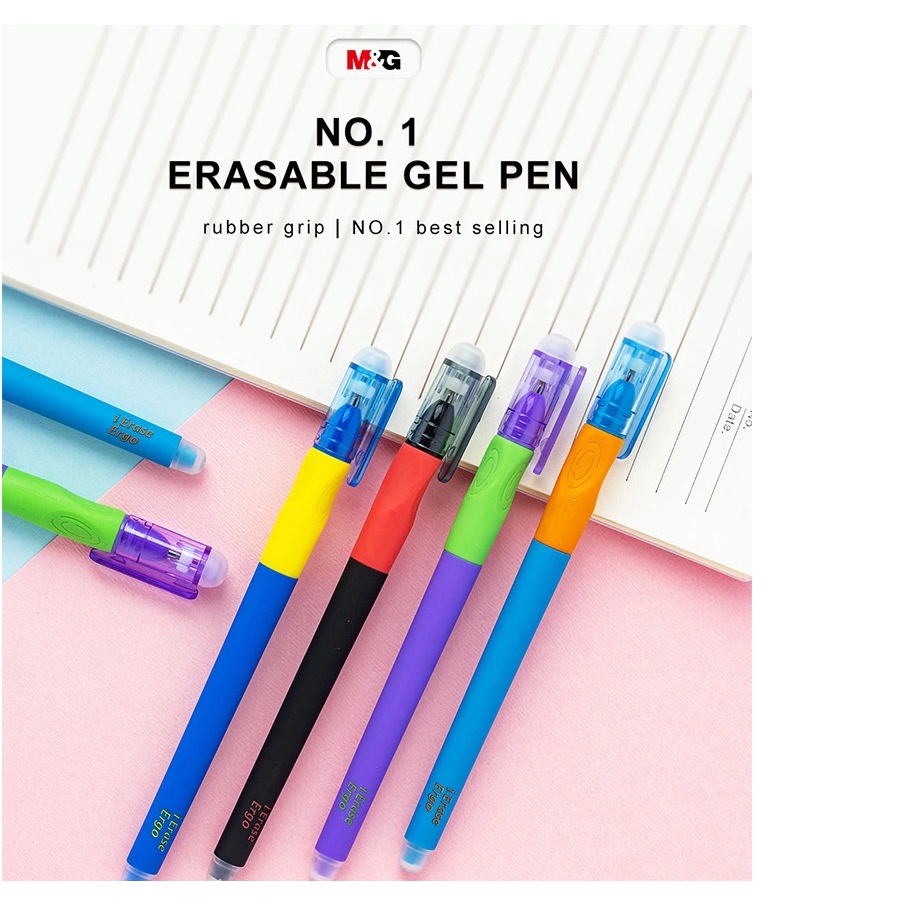 Bút tẩy loại tốt AKPB 7575 nét 0.5 màu xanh hàng chính hãng M&G tay cầm định vị có 2 đầu tẩy