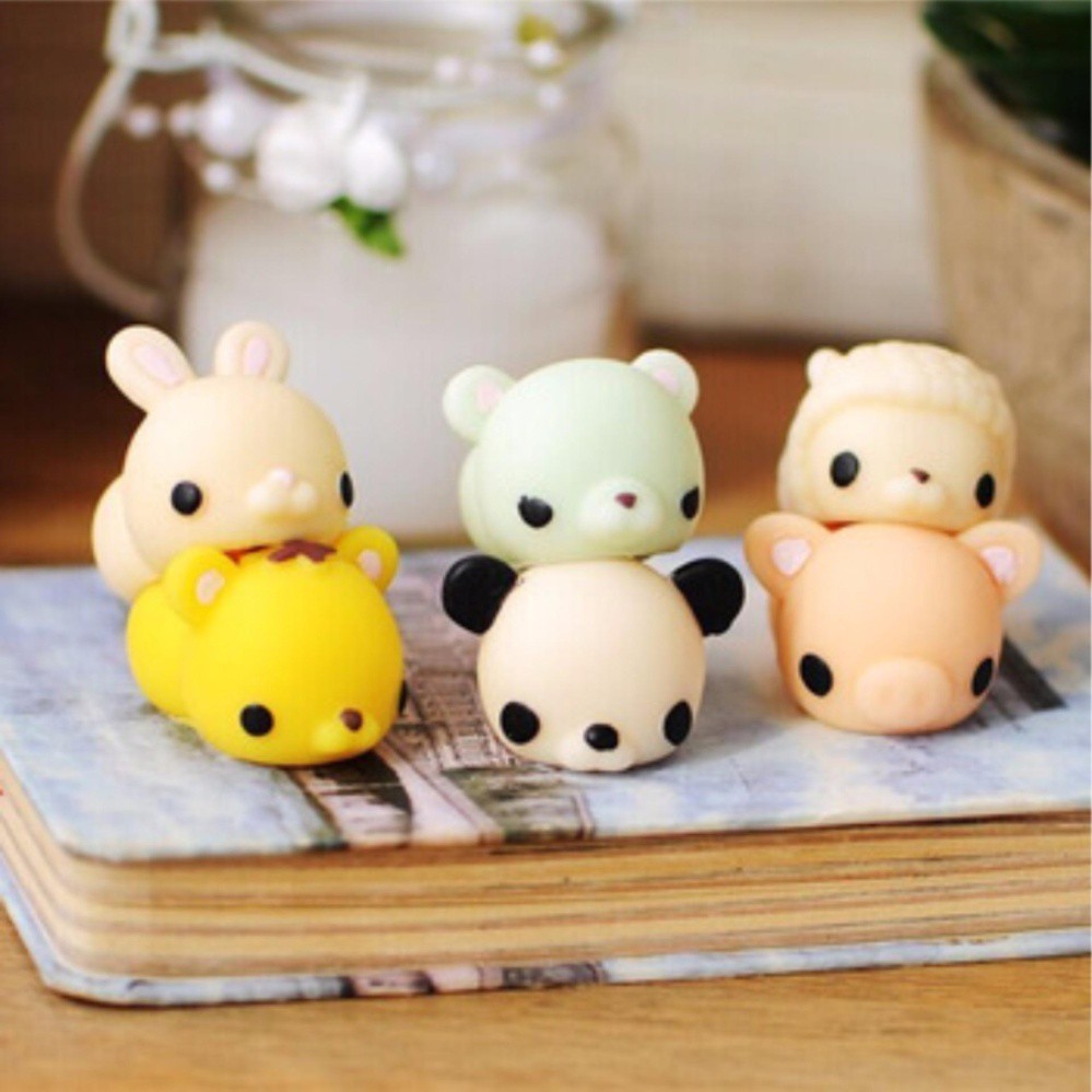 Bộ 10 Con Đồ Chơi Squishy Mochi Hình Thú Cực Dễ Thương ( Có Hộp Đựng Từng Con )