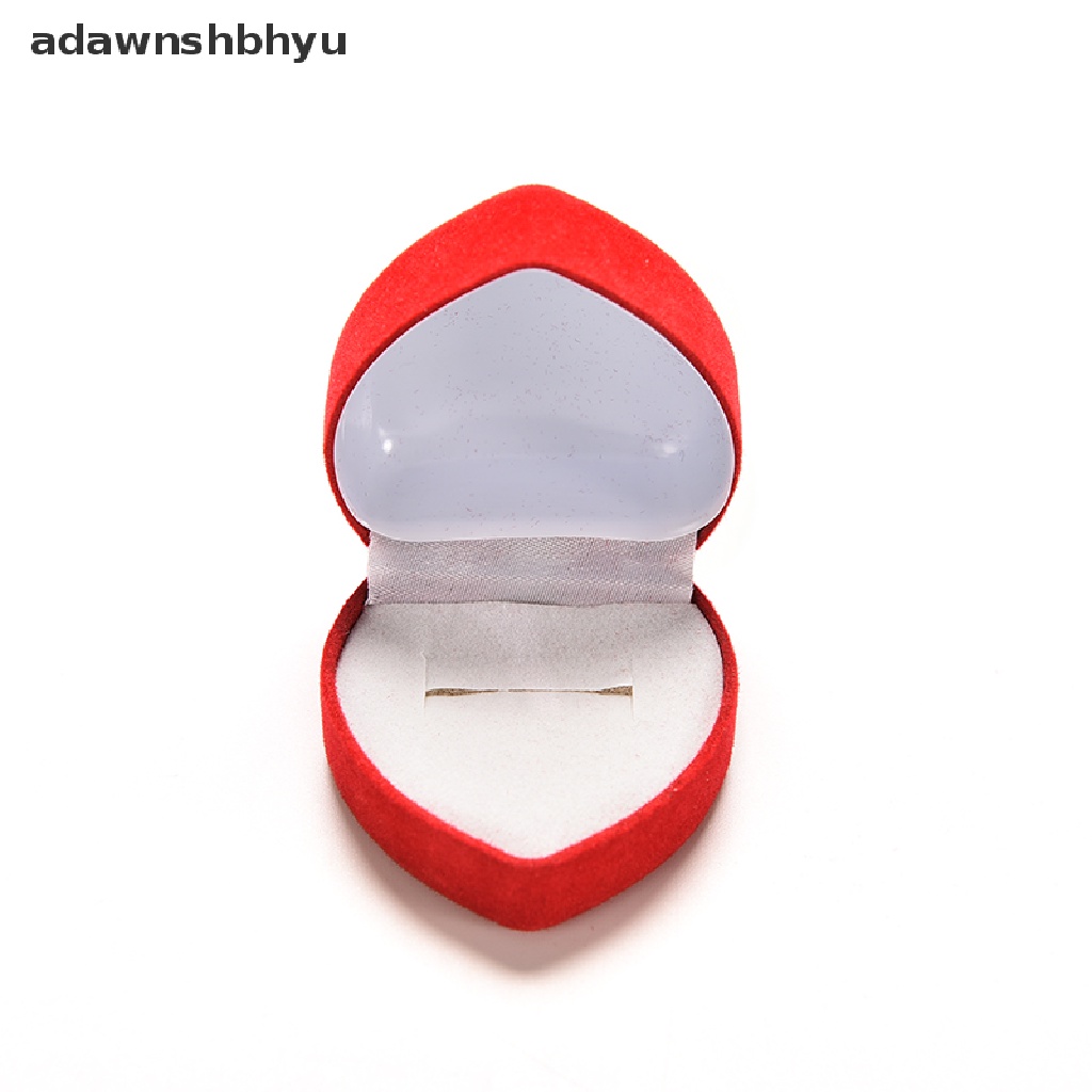 [adawnshbhyu] Chic Heart Shaped Ring Box Red Love Heart Storage Box Jewelry Box Display Box .