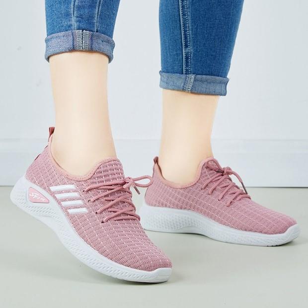 Giầy thể thao nữ dây buộc SPORT 4 màu đế 3cm - Giày Mã 029