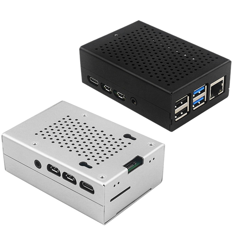 Vỏ Tản Nhiệt Bằng Kim Loại Nhôm Cho Bo Mạch Chủ Raspberry Pi 4B Pi 4B