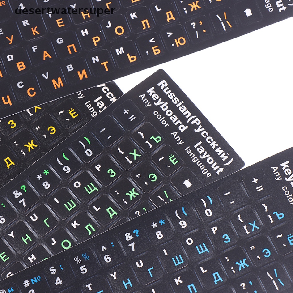 Miếng Dán Bàn Phím Máy Tính / Notebook Bằng PVC Nhám In Chữ Tiếng Nga