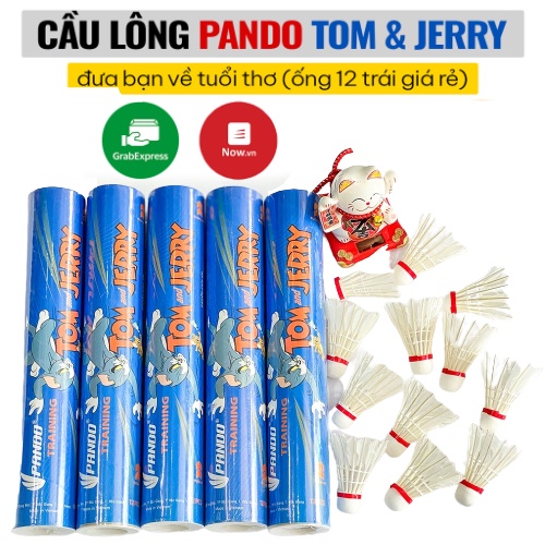 Ống Cầu Lông Vũ Pando Tom and Jerry Giá Rẻ 12 trái - Phù Hợp Luyện Tập Đánh Thể Dục Thể Thao Chơi Phong Trào