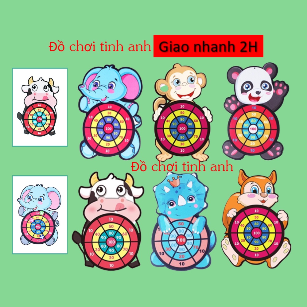 Đồ chơi phi tiêu, ném bóng dính hình con vật dễ thương