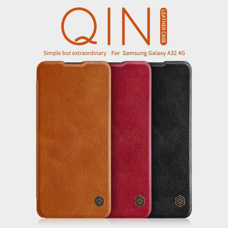 Bao da Nillkin QIN cho Samsung A32 4G có ngăn để thẻ chính hãng
