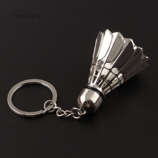 Tmdbyx Móc khóa hình trái cầu lông màu bạc