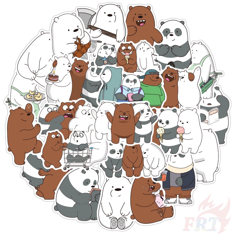 ❉ We Bare Bears - Series 01 Cartoon TV Shows Stickers ❉ 36Pcs/Set Waterproof DIY Fashion Decals Doodle Stickers