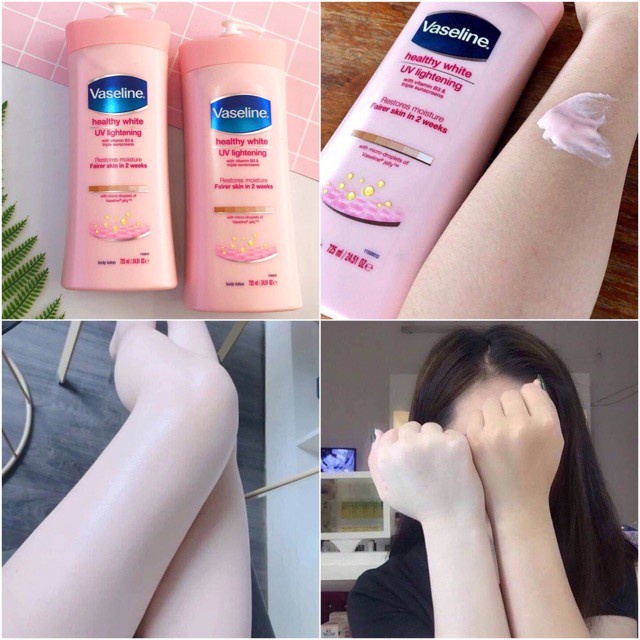 Chai dùng thử 100ml sữa dưỡng thể mẫu mởi vaseline healthy white uv lightening bản mỹ