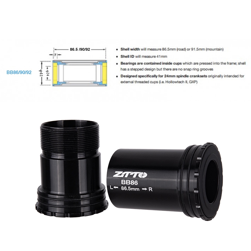 Ổ khóa trục ZTTO bằng gốm cho xe đạp leo núi BB86 24mm BB92 BB90