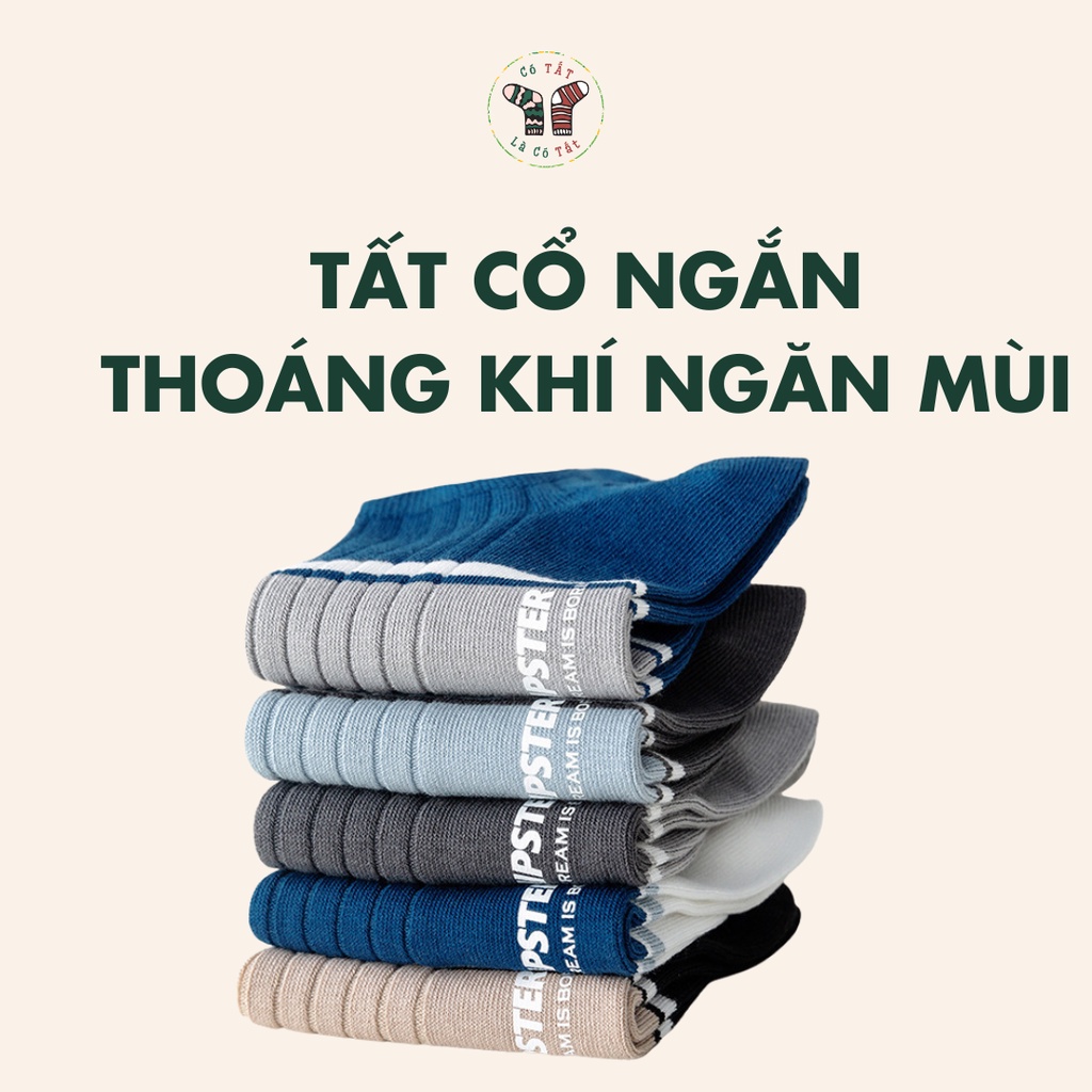 Tất Nam Cổ Ngắn Cao Cấp Có Tất Là Có Tất chất liệu cotton siêu thoáng khí ngăn mùi thấm hút mồ hôi - HIPS_MEN