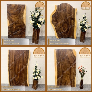 [Rẻ bất ngờ] Mặt bàn gỗ nguyên tấm sơn PU cao cấp, gỗ me tây tự nhiên - KOHAFU