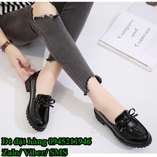 Giày nữ lưỡi gà da bóng đế Dr C116 có video