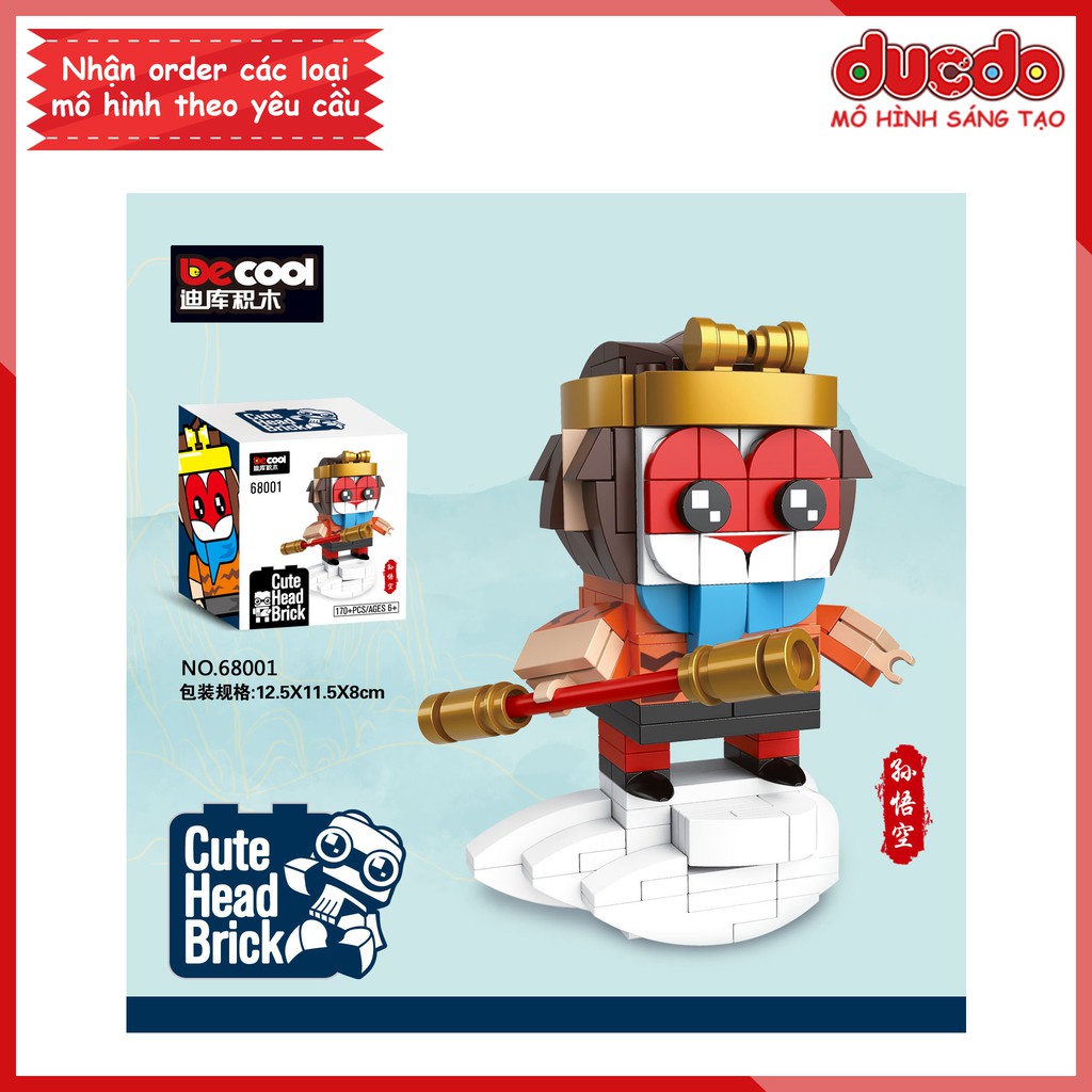 Brick Headz các nhân vật Tây du ký tuyệt đẹp - Đồ chơi Lắp ghép Mini Minifigures Mô hình BrickHeadz Decool 68001 68004