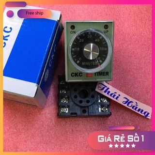. Relay thời gian CKC AH3-3-60M cả đế (1 bộ ) [Shop Uy Tín]