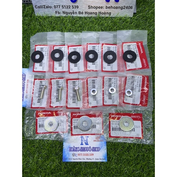 Trọn bộ ốc cao su ghi đông sọ khỉ wave dream chính hãng
