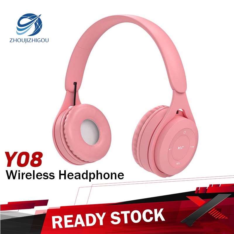 Tai Nghe Chụp Tai Bluetooth Không Dây Âm Thanh HIFi 9D Có Thể Gấp Gọn Y08 Kèm Mic
