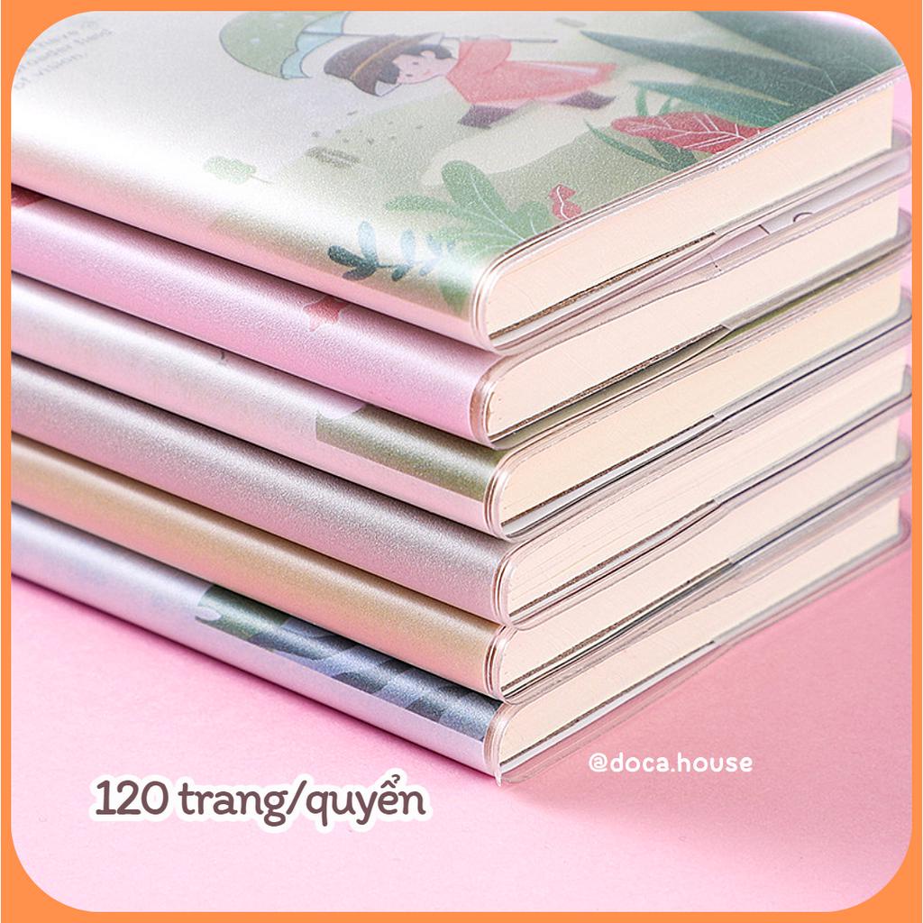 Sổ Tay Mini Sổ Ghi Chú Hoạt Hình Cute Size A6 Nhỏ Gọn Tiện Lợi Bìa Nhựa Dẻo Chống Nước 120 Trang