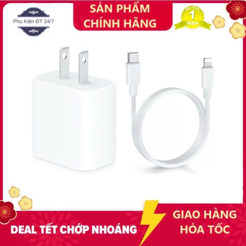 {Bộ Sạc Nhanh} Bộ sạc nhanh IPhone 11 Pro Max công suất 18W USB-C hàng chính hãng, sạc nhanh công nghệ PD (BH 12 THÁNG)